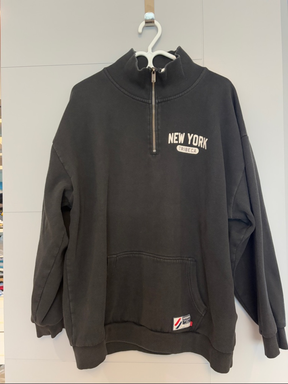 Superdry Black New York Tribeca Half-Zip Sweatshirt